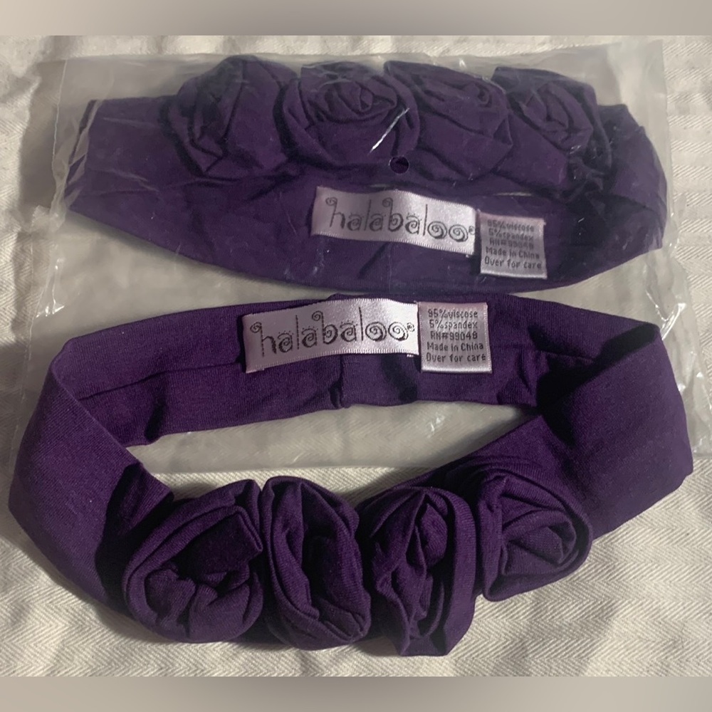 Headband of Dark Purple Roses
